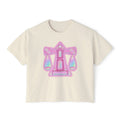 Truthbound Pastel Scales Boxy Crop Tee – Vintage Pigment Dyed Heavyweight Graphic T-Shirt