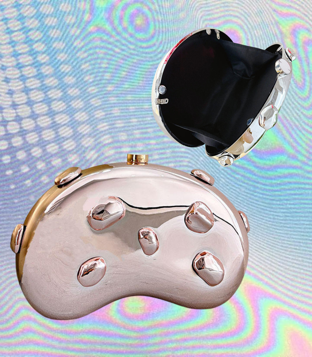 Chrome Melt Mini Clutch Bag